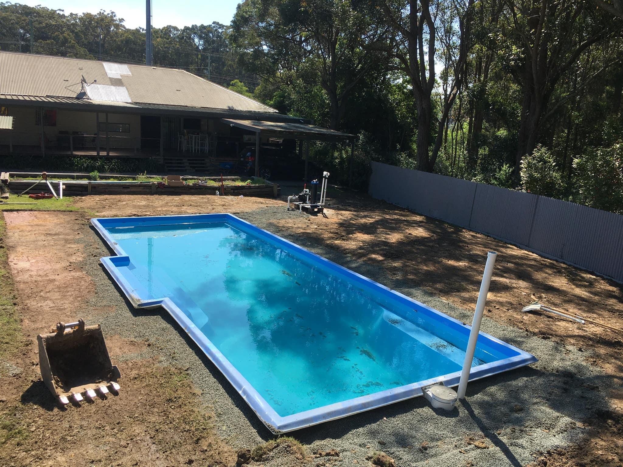 Pools and surrounding