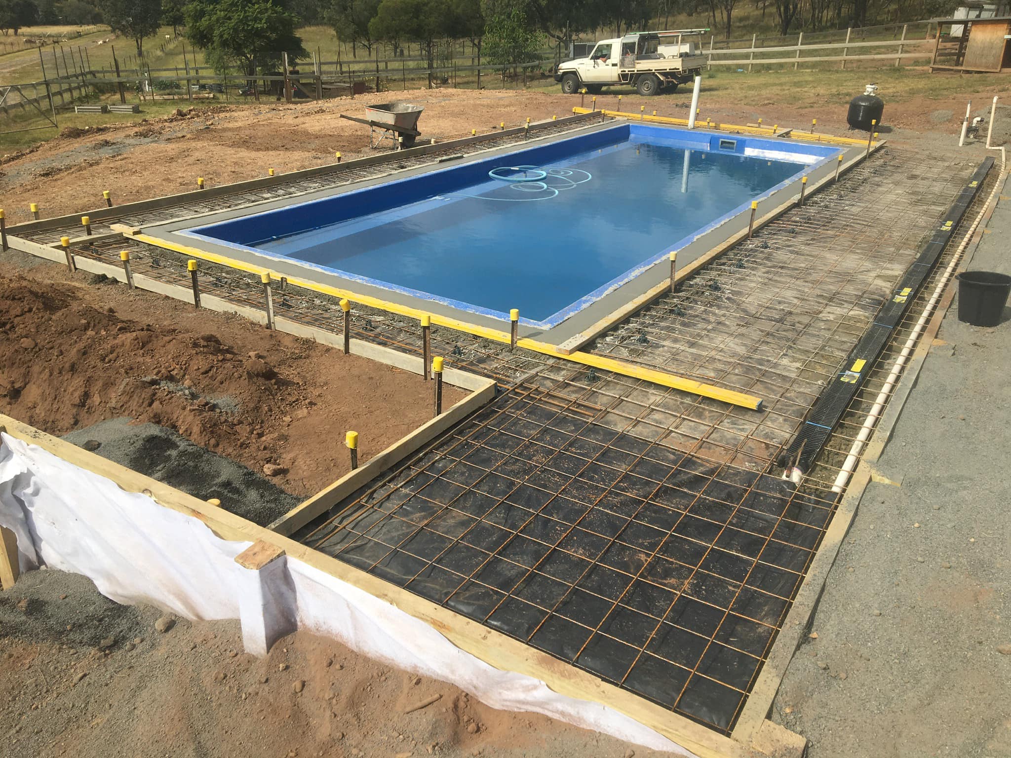 Pools and surrounding