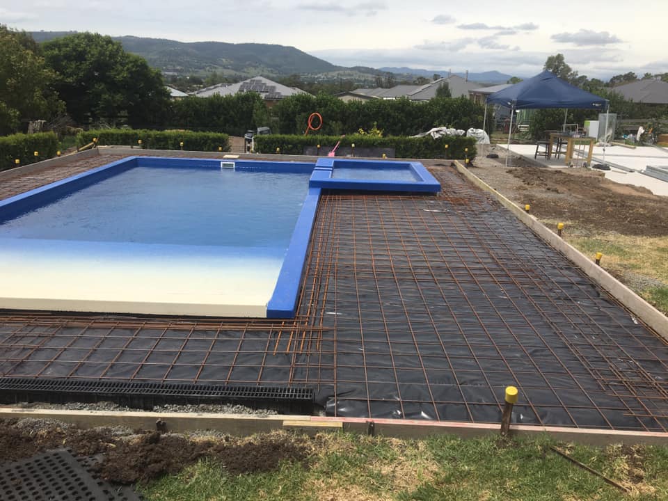 Pools and surrounding