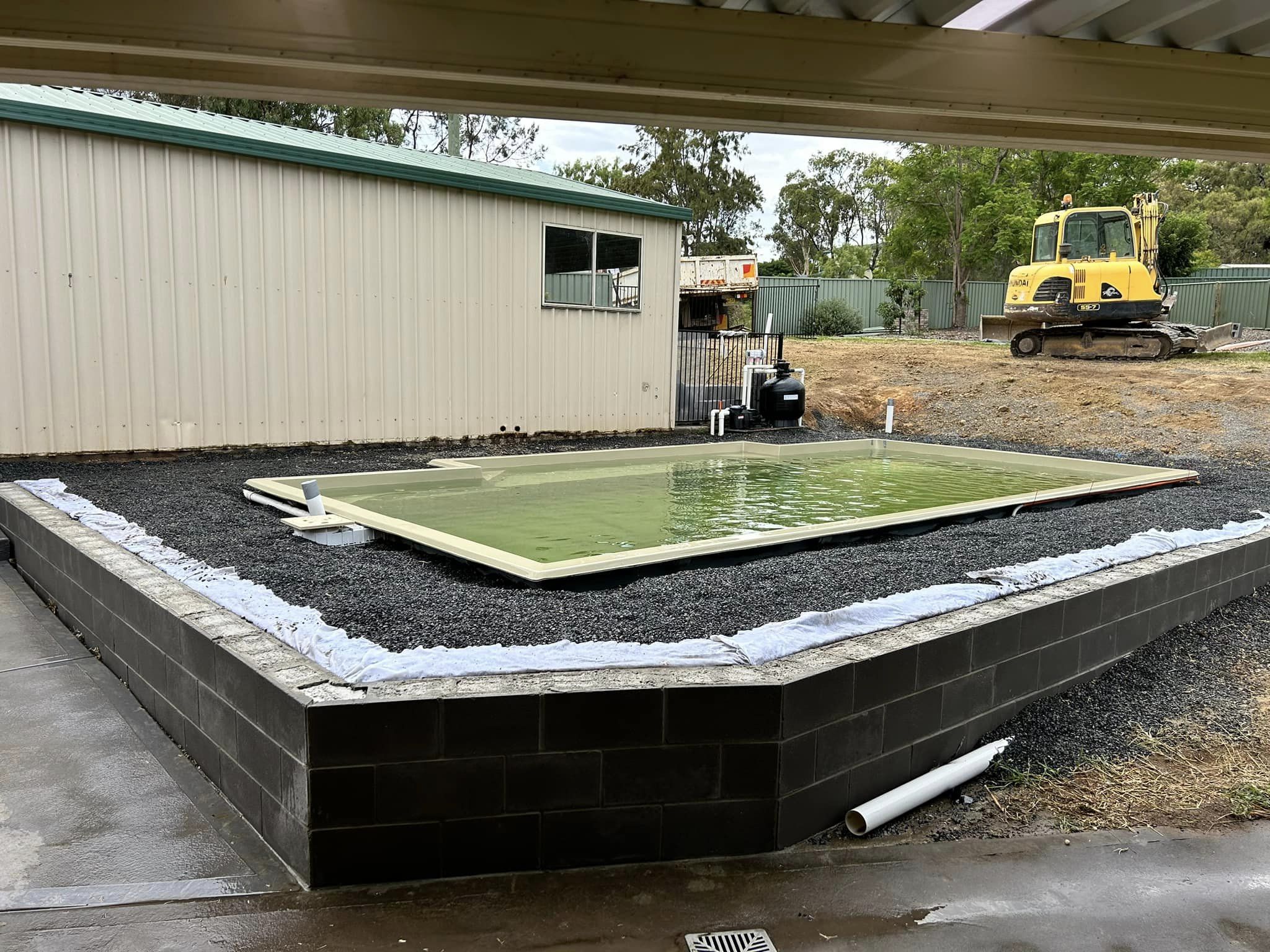 Pools and surrounding