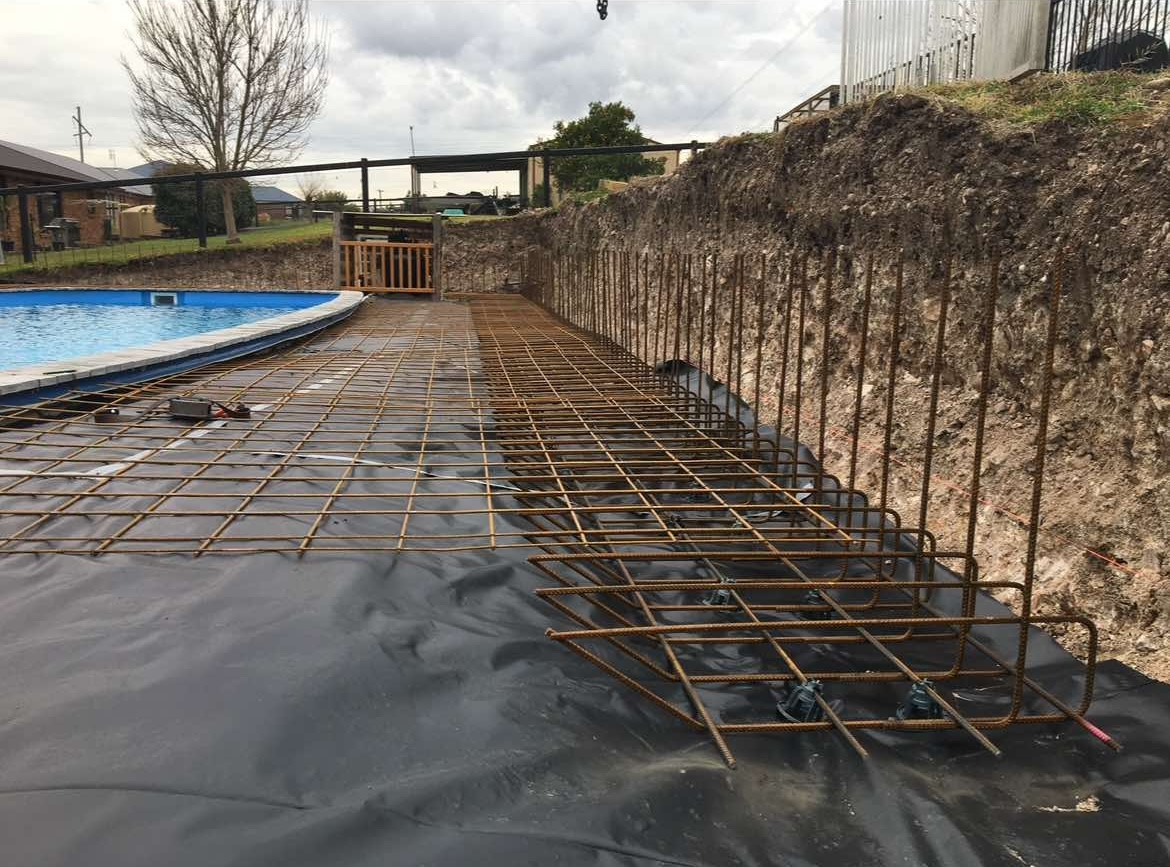 Pools and surrounding